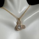 Necklace Sparkling Cubic Zirconia Mouse Head Pendant #658 Necklace Sparkling Cubic Zirconia Mouse Head Pendant #658