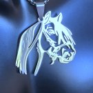 Necklace Creative Horse Head Stainless Steel Silver Tone #713