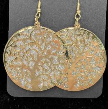 Tree Scroll Silver Shimmer Background#871