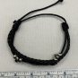 Bracelet Feather Black PU Leather Rope Adjustable Unisex