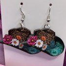 Earrings Home on the Range Floral Cowboy Hat #922