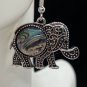 Elephant Earrings Abalone Center #962