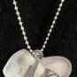 Acrylic Cowboy Boot Hat Car Rear View Necklace Mirror Pendant - #945