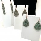 3 Pair Bronze-Tone Geometric & Nature-Inspired#960