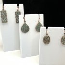 3 Pair Bronze-Tone Geometric & Nature-Inspired #961