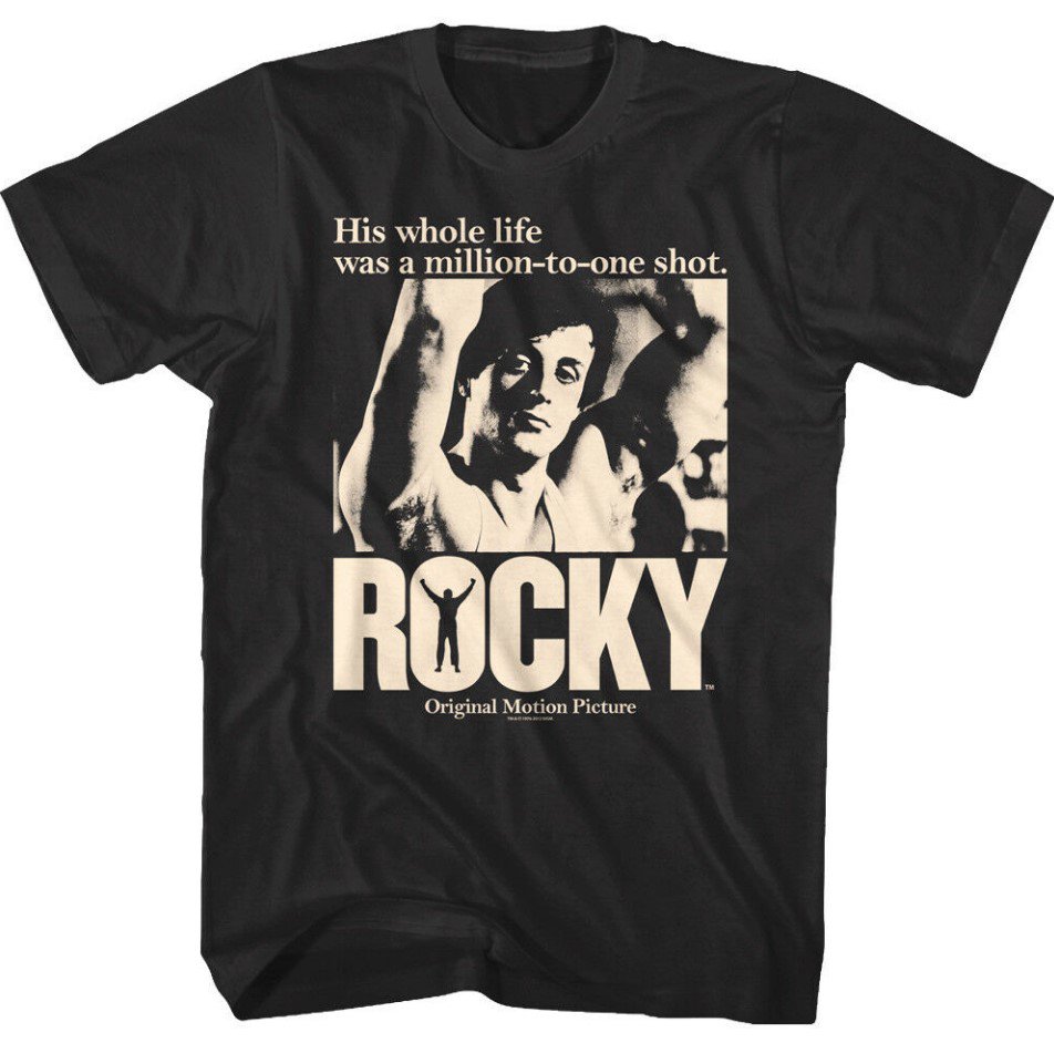 Rocky Balboa Million to One Shot Men's T-shirt Boxing Sport Movie Merch ...