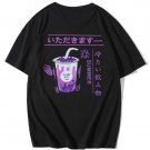 Japanese Letter And Grapes Print Tee