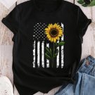 Sunflower & Flag Print Tee