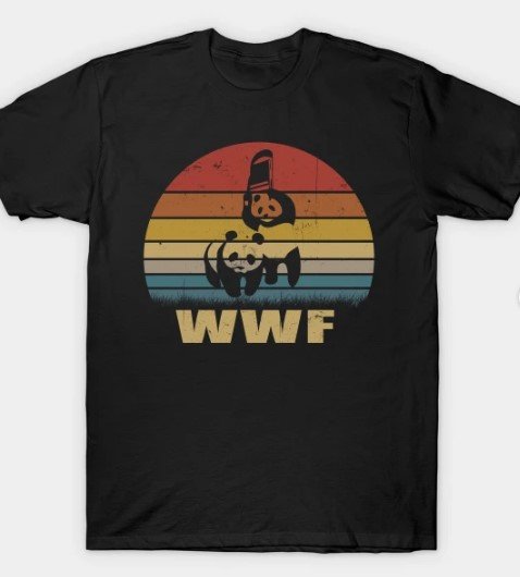 WWF Panda Jiu-Jitsu Vintage T-Shirt