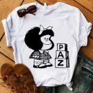 Woman Tshirts Mafalda Cartoon Graphic Print T-shirt