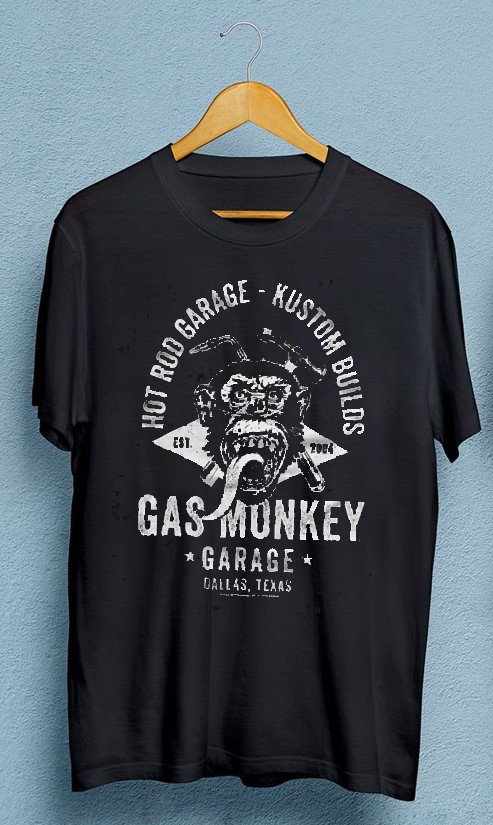 Official Gas Monkey Garage 'Torch & Hammer' T-Shirt