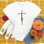 Faith One Line Art Shirt Sweater, Jesus, Christian Shirt
