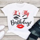 Eyelash & Lips Birthday Shirt, Birthday Party Shirt, Birthday gift Eyelash & Lips Birthday Shirt, Birthday Party Shirt, Birthday gift
