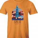Split Croatia Beautiful Seaside Town Souvenir Lovely Gift Tee Men's T-shirt- Burnt Orange T-shirt