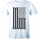 Funny Mechanic America Flag Patriotic T-shirt Wrench Screw Nuts Tools Gift Tee