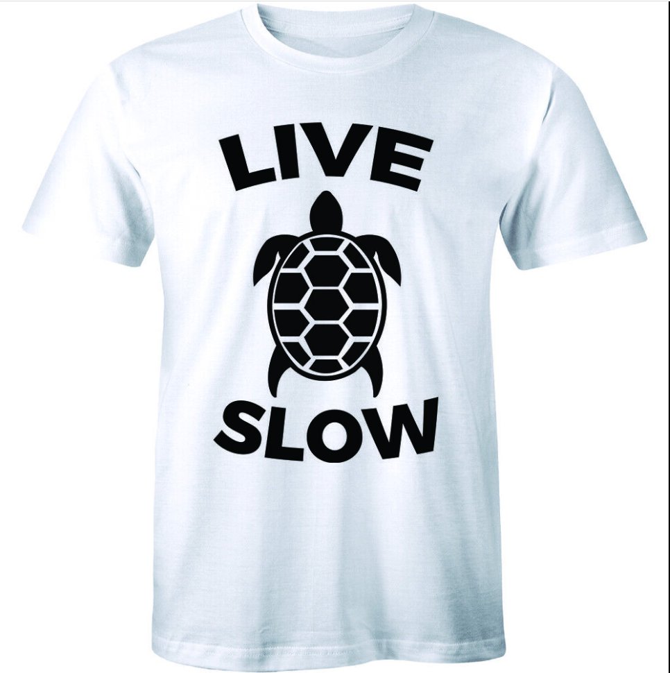 Live Slow Turtle Funny Animal Love Tortoise Shirt Men's T-shirt Gift Tee