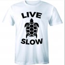Live Slow Turtle Funny Animal Love Tortoise Shirt Men's T-shirt Gift Tee
