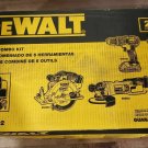 Dewalt Cordless Combo Kit Hand Power Tool Set 20V Charger Battery Brushed Bag