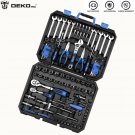 DEKO Auto Repair Hand Tool Sets Mechanics Kit Combination Wrenchs Drive Sockets
