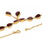 Gorgeous 18ct Natural Garnets 18k Solid Yellow Gold Necklace Fine Jewelry