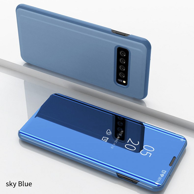 For Samsung Galaxy S9 Plus Blue 2021 New Arrival Luxury Flip Protection Full Screen Window Cases