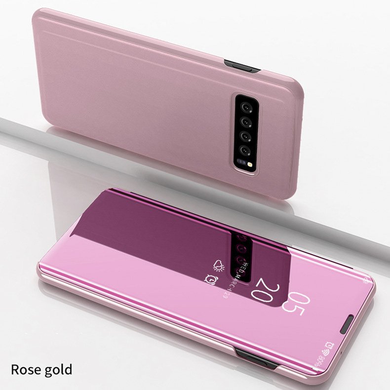 For Samsung Galaxy S10Plus RoseGold 2021 New Arrival Luxury Flip Protection Full Screen Window Cases