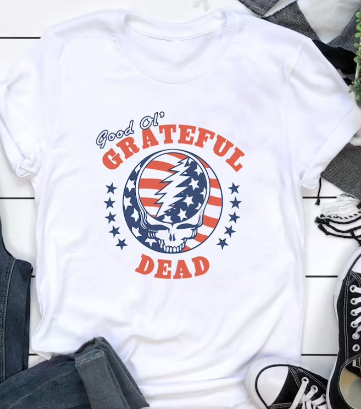 Patriot Grateful Dead Steal Your Face T-Shirt, Retro Grateful Dead Shirt