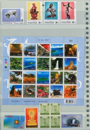 Thailand 6 Different MNH Complete Sets/UNSEEN THAILAND 2004 SHEET/31pcs