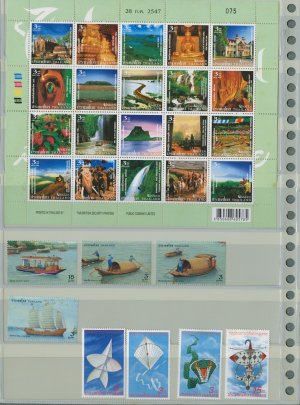 THAILAND-UNSEEN SHEET+2 Different MNH Complete Sets 2004-28pcs