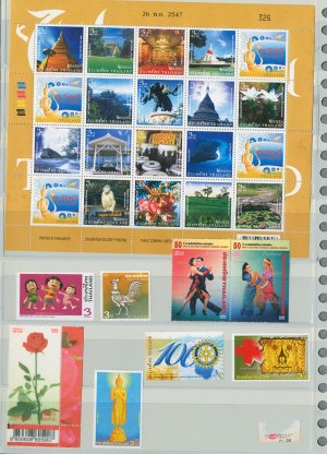 THAILAND-UNSEEN SHEET+7 Different MNH Complete Sets 2004-28pcs