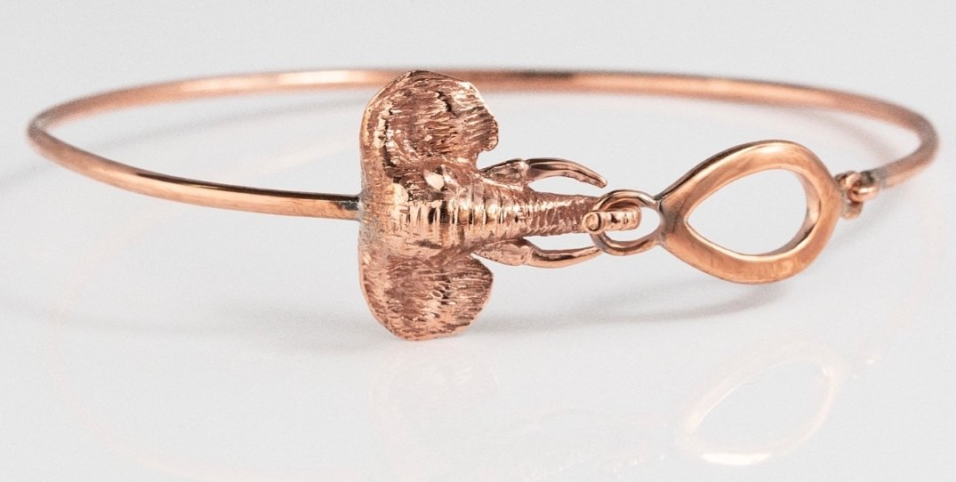 Copper Elephant Bangle