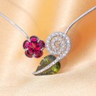 18k White Gold Hibiscus Necklaces