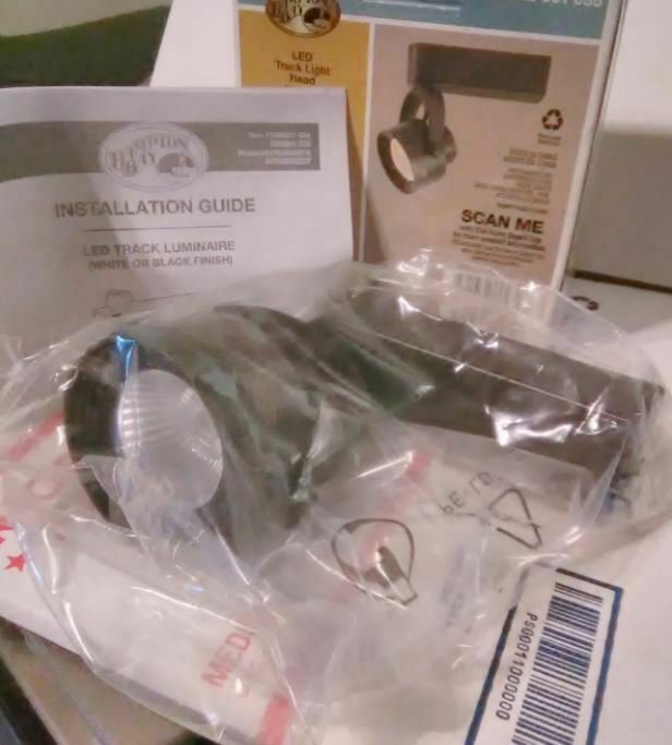 Hampton Bay Dimmable LED Gimbal Track Light Head 2700K Black- NIB