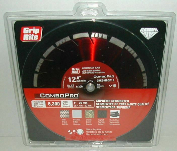 Grip-Rite 12" Combo Pro Diamond Saw Blade GRCOMBOP12- Brand New