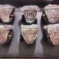NE Patriots Replica Super Bowl Championship Rings 6 Pcs With RoseWood Gift Box