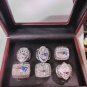 NE Patriots Replica Super Bowl Championship Rings 6 Pcs With RoseWood Gift Box