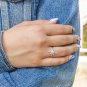 Sterling Silver North Star Ring, Starburst Ring, Starburst CZ Ring, CZ Star Ring