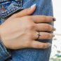 Diamond Cross Sterling Silver Ring, Sideways Cross Ring, Dainty Cross Ring ,Minimalist Cross Ring