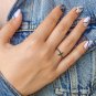 Diamond Cross Sterling Silver Ring, Sideways Cross Ring, Dainty Cross Ring ,Minimalist Cross Ring