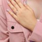 Adjustable Sterling Silver CZ Spiral Ring, Swirl Ring, Wrap Ring, Silver CZ Ring, Dainty CZ Ring