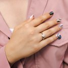 Solitaire Heart Ring, Sterling Silver CZ Heart Ring, Adjustable Ring, Diamonds CZ Ring, Promise Ring