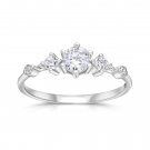 Sterling Silver CZ Ring, Diamonds CZ Ring, Simulated Diamonds Ring, Clear CZ Ring, Dainty Ring