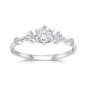 Sterling Silver CZ Ring, Diamonds CZ Ring, Simulated Diamonds Ring, Clear CZ Ring, Dainty Ring