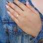CZ Engagement Ring, Gold Solitaire CZ Ring, Diamonds CZ Ring, Simulated Diamonds Ring, Clear Cz Ring