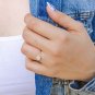 CZ Engagement Ring, Gold Solitaire CZ Ring, Diamonds CZ Ring, Simulated Diamonds Ring, Clear Cz Ring