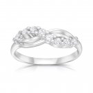 Sterling Silver CZ Infinity Ring, Forever Infinity Ring, Endless Love Band, Friendship Ring,