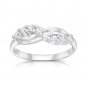 Sterling Silver CZ Infinity Ring, Forever Infinity Ring, Endless Love Band, Friendship Ring,