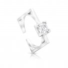 CZ Square Ring, Silver Solitaire CZ Ring, Diamonds CZ Ring, Simulated Diamonds Ring, Clear Cz Ring