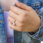 CZ Square Ring, Silver Solitaire CZ Ring, Diamonds CZ Ring, Simulated Diamonds Ring, Clear Cz Ring