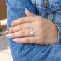 CZ Square Ring, Silver Solitaire CZ Ring, Diamonds CZ Ring, Simulated Diamonds Ring, Clear Cz Ring